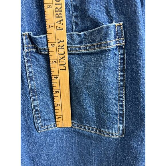 UNIVERSAL THREAD Jumpsuit Womens Size 6 Blue Denim Long Sleeve Pockets Collared - Picture 9 of 16